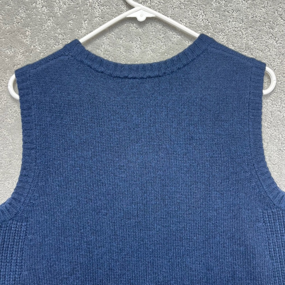 Seasalt Cornwall Coupling Vest Womens US 6 Navy Blue Wool Blend Crewneck Sweater - Picture 10 of 13